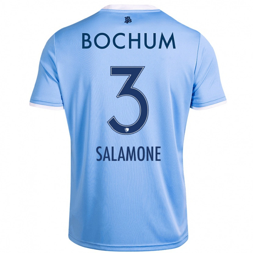 Danxen Damen Elia-Giona Salamone #3 Himmelblau Auswärtstrikot Trikot 2024/25 T-Shirt