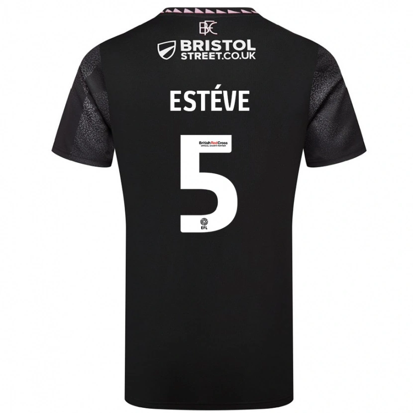 Danxen Damen Maxime Estève #5 Schwarz Auswärtstrikot Trikot 2024/25 T-Shirt