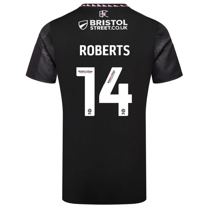 Danxen Damen Connor Roberts #14 Schwarz Auswärtstrikot Trikot 2024/25 T-Shirt