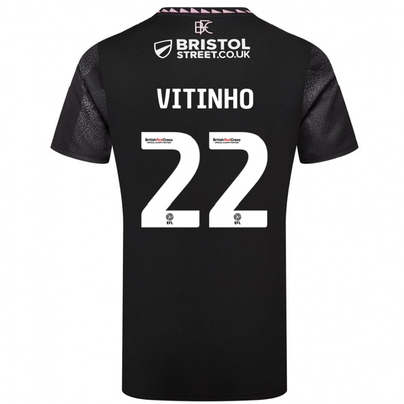 Danxen Damen Vitinho #22 Schwarz Auswärtstrikot Trikot 2024/25 T-Shirt