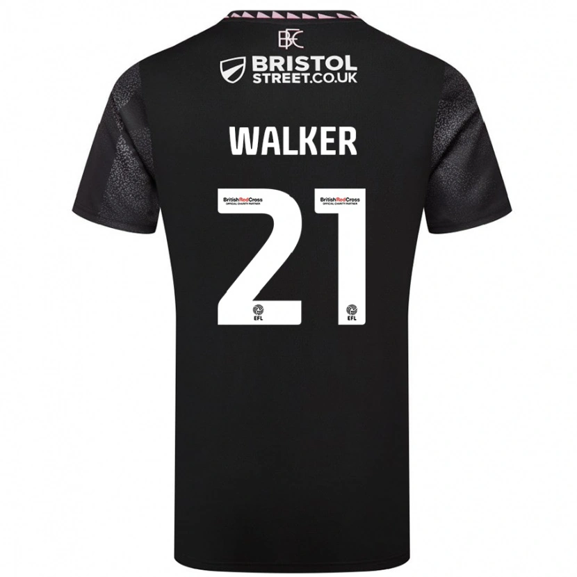 Danxen Damen Claudia Walker #21 Schwarz Auswärtstrikot Trikot 2024/25 T-Shirt