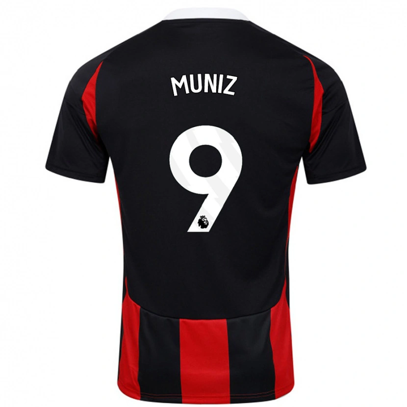 Danxen Damen Rodrigo Muniz #9 Schwarz Rot Auswärtstrikot Trikot 2024/25 T-Shirt