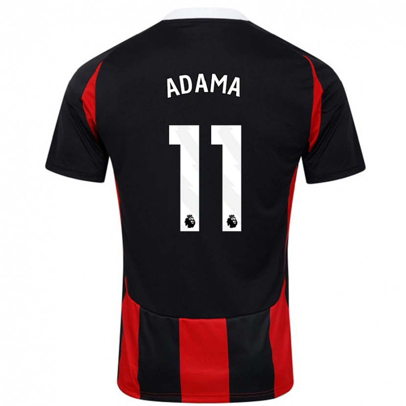 Danxen Damen Adama Traoré #11 Schwarz Rot Auswärtstrikot Trikot 2024/25 T-Shirt