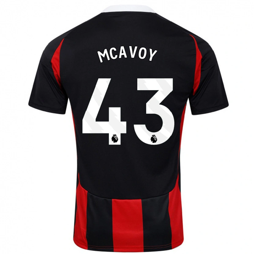 Danxen Damen Connor Mcavoy #43 Schwarz Rot Auswärtstrikot Trikot 2024/25 T-Shirt