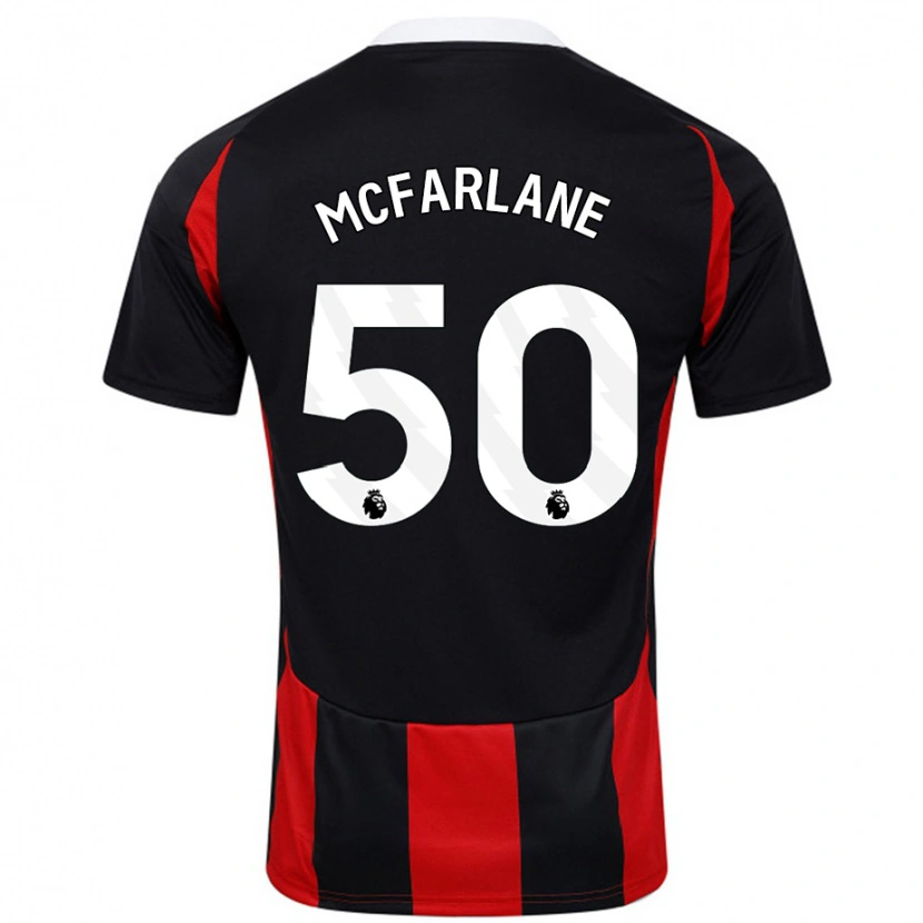 Danxen Damen Callum Mcfarlane #50 Schwarz Rot Auswärtstrikot Trikot 2024/25 T-Shirt