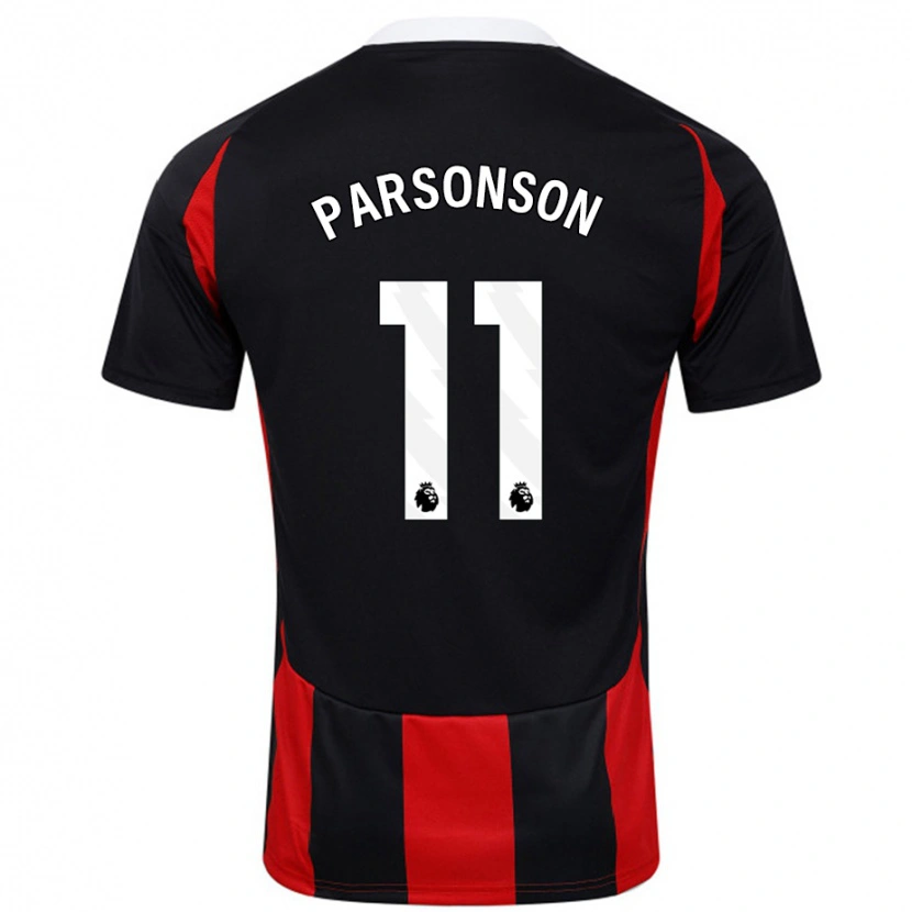 Danxen Damen Madi Parsonson #11 Schwarz Rot Auswärtstrikot Trikot 2024/25 T-Shirt