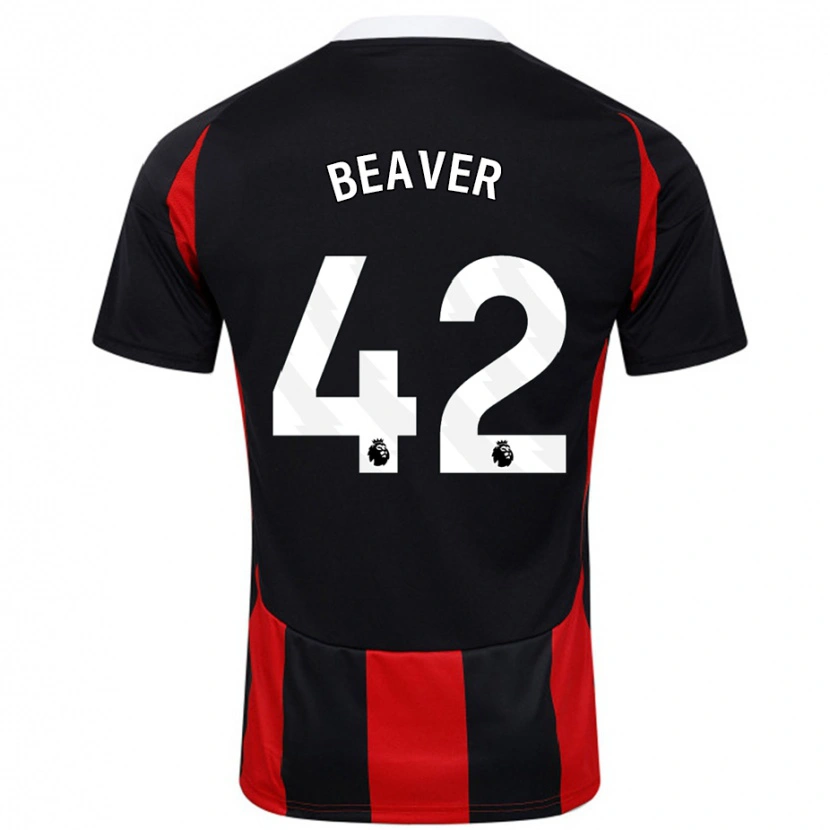 Danxen Damen Cat Beaver #42 Schwarz Rot Auswärtstrikot Trikot 2024/25 T-Shirt