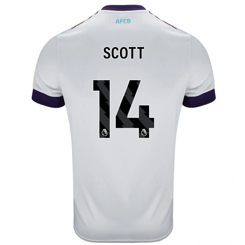 Danxen Damen Alex Scott #14 Weiß Grün Lila Auswärtstrikot Trikot 2024/25 T-Shirt