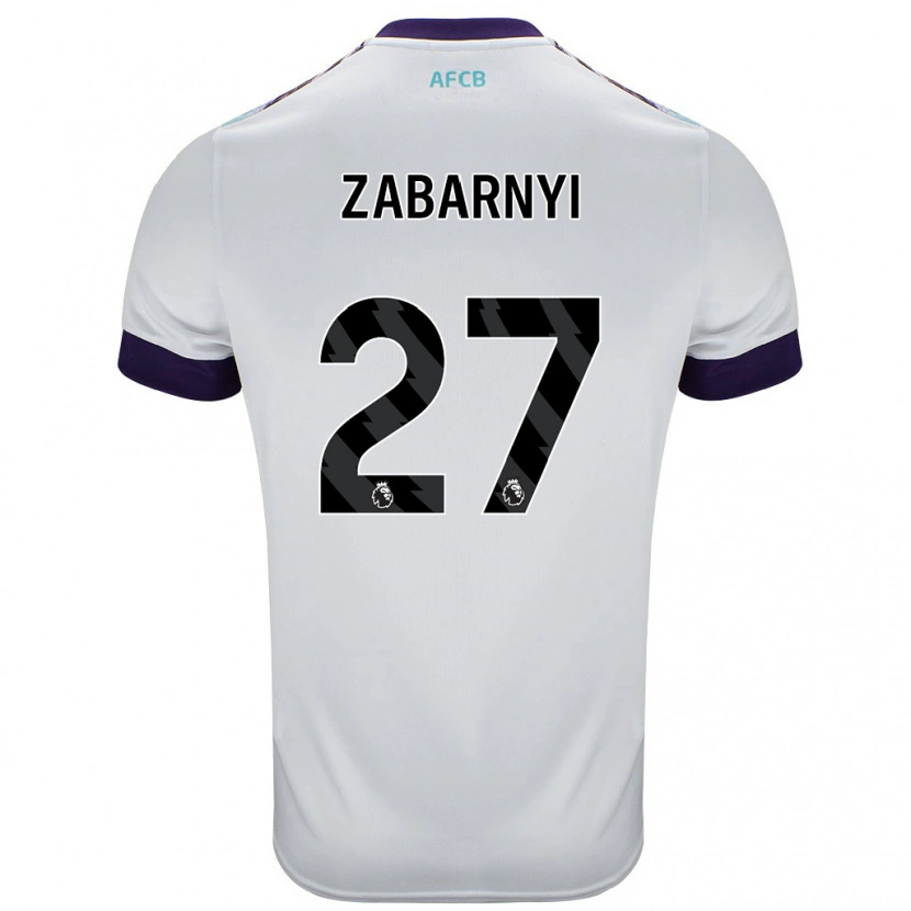 Danxen Damen Ilya Zabarnyi #27 Weiß Grün Lila Auswärtstrikot Trikot 2024/25 T-Shirt
