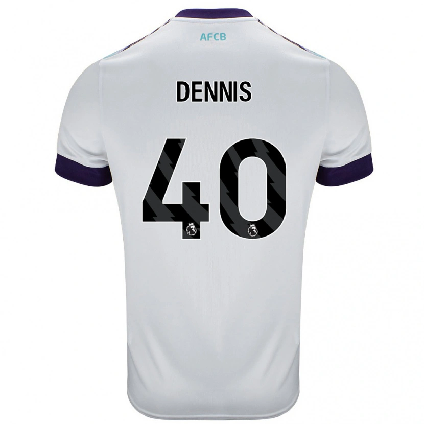 Danxen Damen Will Dennis #40 Weiß Grün Lila Auswärtstrikot Trikot 2024/25 T-Shirt