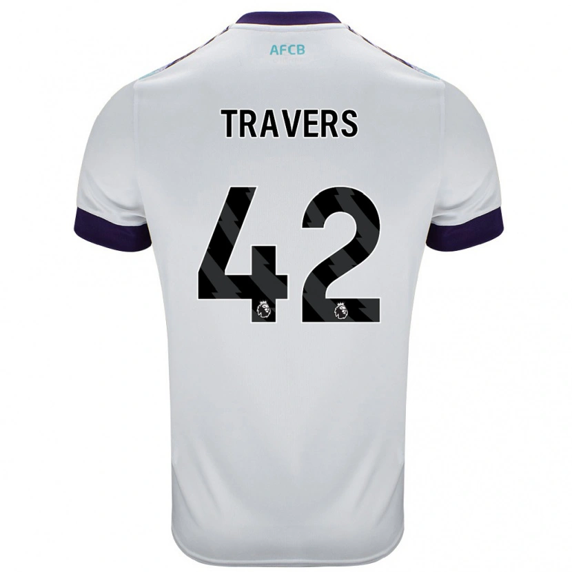 Danxen Damen Mark Travers #42 Weiß Grün Lila Auswärtstrikot Trikot 2024/25 T-Shirt