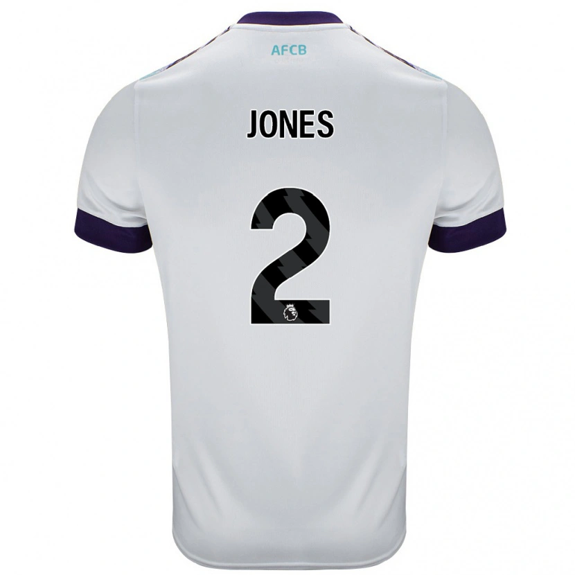 Danxen Damen Abby Jones #2 Weiß Grün Lila Auswärtstrikot Trikot 2024/25 T-Shirt