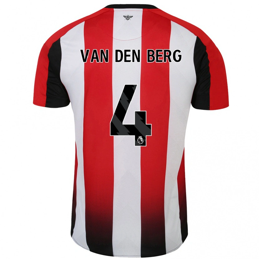 Danxen Kinder Sepp Van Den Berg #4 Rot Weiß Heimtrikot Trikot 2024/25 T-Shirt