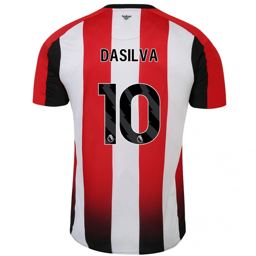 Danxen Kinder Josh Dasilva #10 Rot Weiß Heimtrikot Trikot 2024/25 T-Shirt