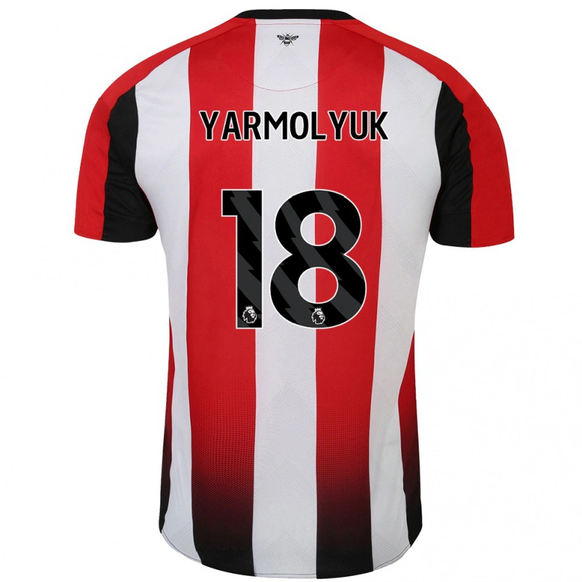 Danxen Kinder Yegor Yarmolyuk #18 Rot Weiß Heimtrikot Trikot 2024/25 T-Shirt