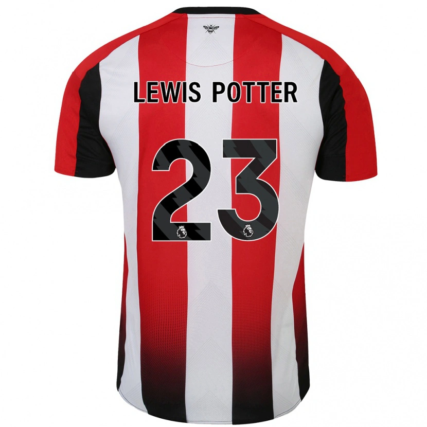 Danxen Kinder Keane Lewis-Potter #23 Rot Weiß Heimtrikot Trikot 2024/25 T-Shirt