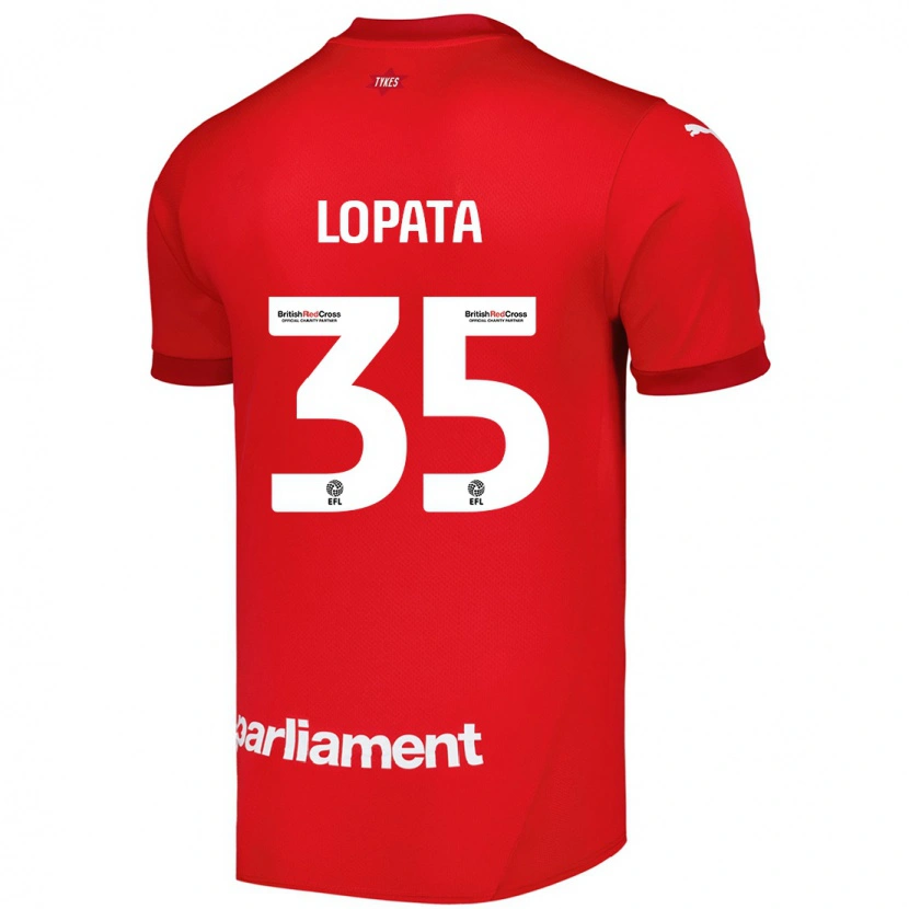 Danxen Kinder Kacper Lopata #35 Rot Heimtrikot Trikot 2024/25 T-Shirt