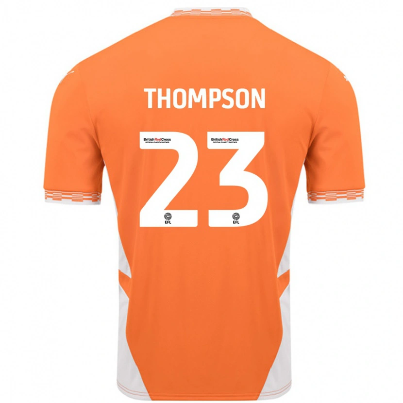 Danxen Kinder Dominic Thompson #23 Orange Weiß Heimtrikot Trikot 2024/25 T-Shirt