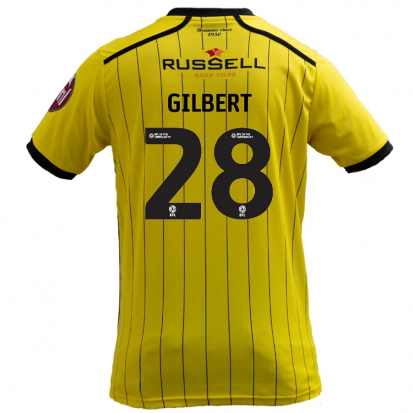 Danxen Kinder Cameron Gilbert #28 Gelb Heimtrikot Trikot 2024/25 T-Shirt