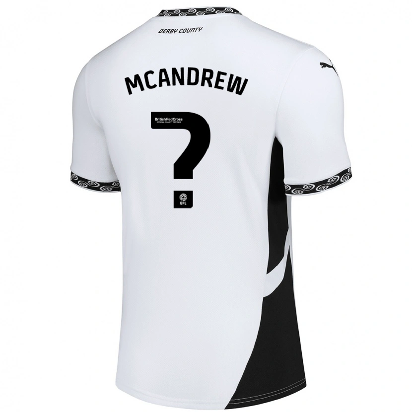Danxen Kinder Niall Mcandrew #0 Weiß Schwarz Heimtrikot Trikot 2024/25 T-Shirt