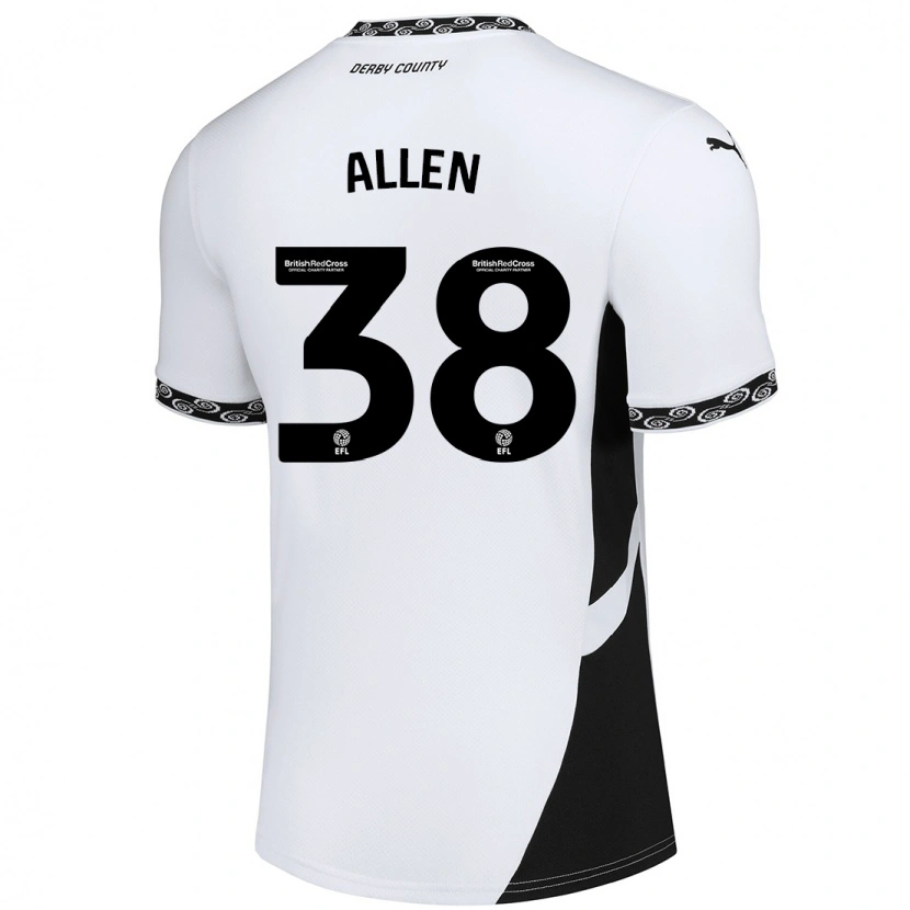 Danxen Kinder Cruz Allen #38 Weiß Schwarz Heimtrikot Trikot 2024/25 T-Shirt
