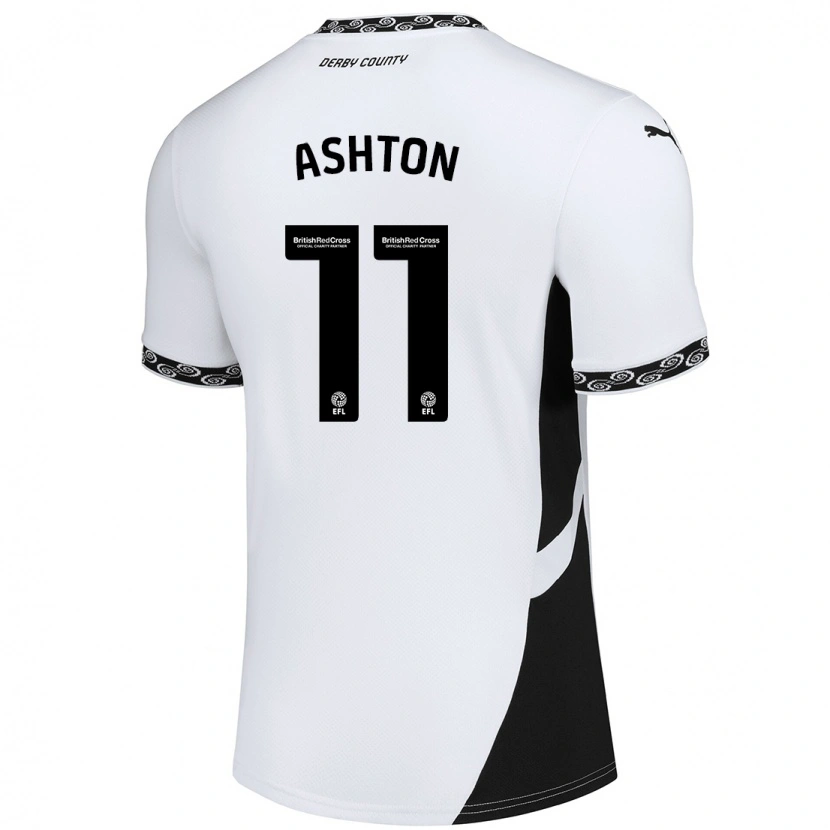 Danxen Kinder Eleanor Ashton #11 Weiß Schwarz Heimtrikot Trikot 2024/25 T-Shirt