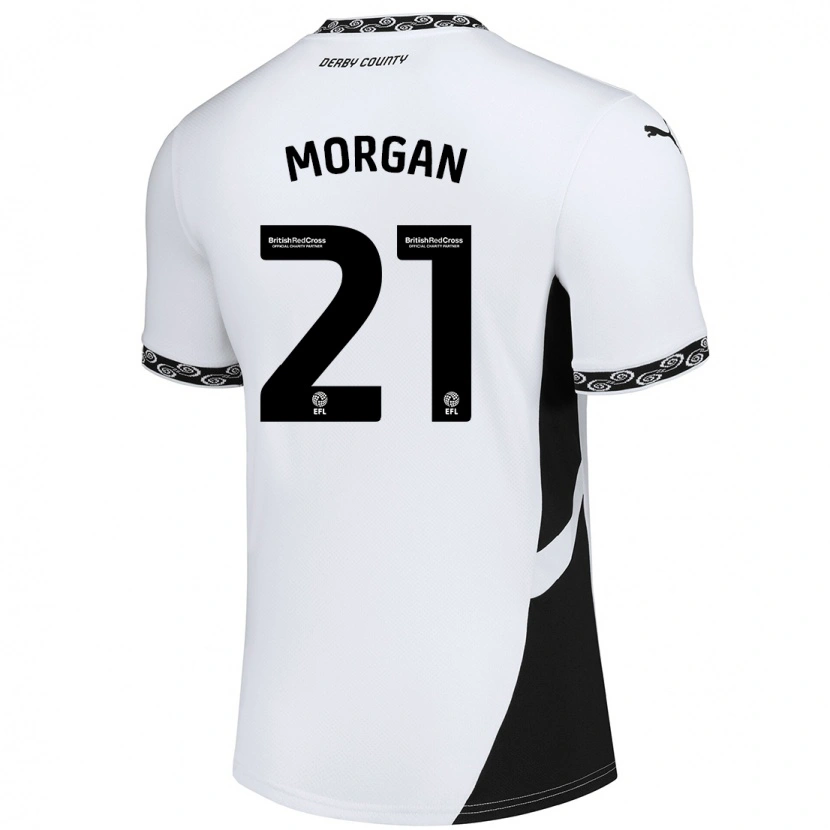 Danxen Kinder Sarah Morgan #21 Weiß Schwarz Heimtrikot Trikot 2024/25 T-Shirt