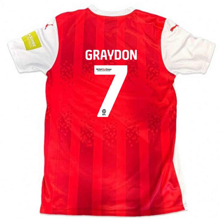 Danxen Kinder Ryan Graydon #7 Rot Weiß Heimtrikot Trikot 2024/25 T-Shirt