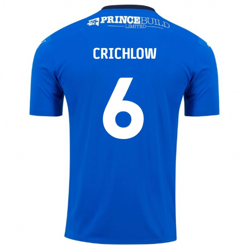 Danxen Kinder Romoney Crichlow #6 Blau Weiß Heimtrikot Trikot 2024/25 T-Shirt