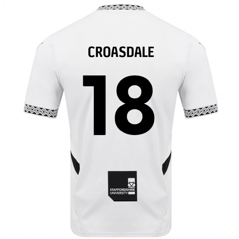 Danxen Kinder Ryan Croasdale #18 Weiß Heimtrikot Trikot 2024/25 T-Shirt