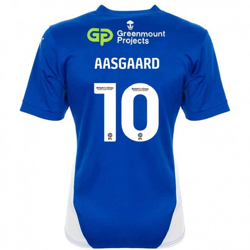 Danxen Kinder Thelo Aasgaard #10 Blau Weiß Heimtrikot Trikot 2024/25 T-Shirt