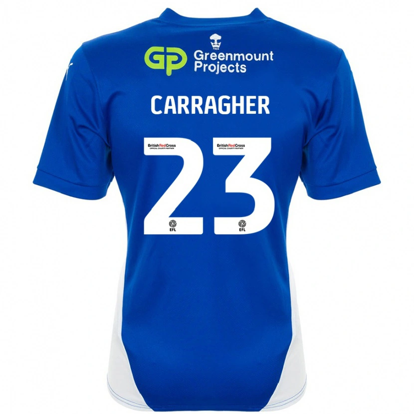 Danxen Kinder James Carragher #23 Blau Weiß Heimtrikot Trikot 2024/25 T-Shirt