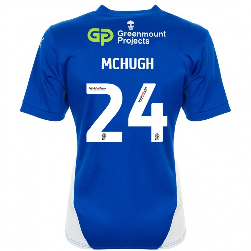 Danxen Kinder Harry Mchugh #24 Blau Weiß Heimtrikot Trikot 2024/25 T-Shirt