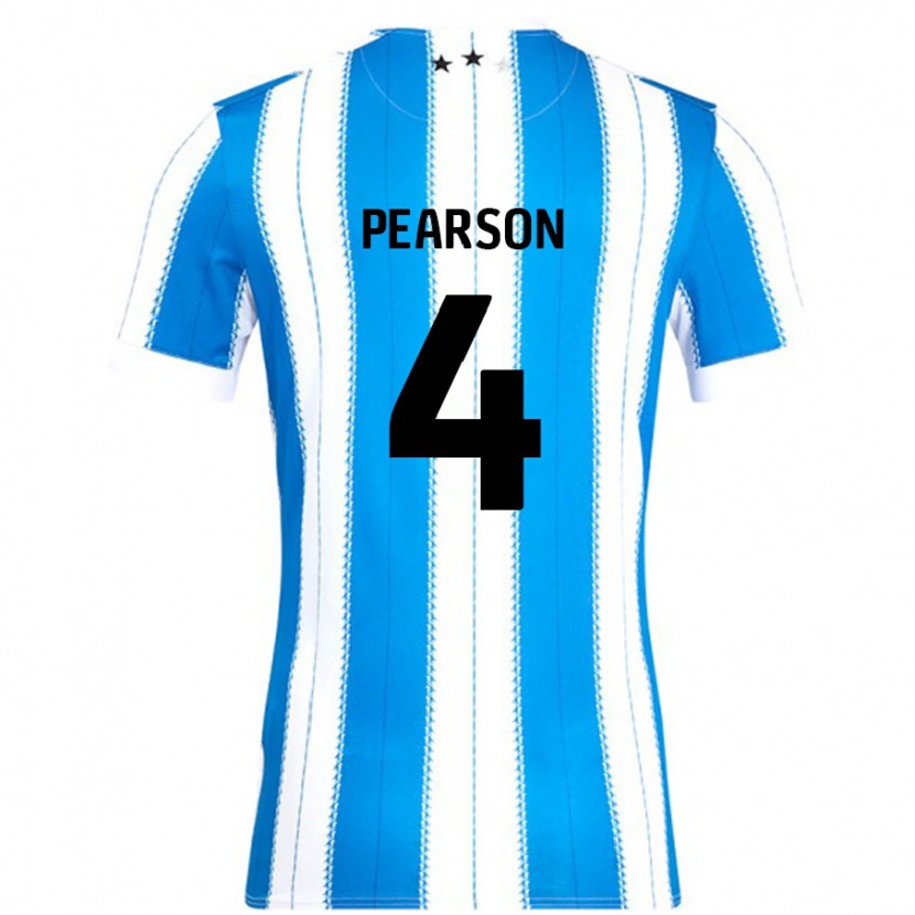 Danxen Kinder Matty Pearson #4 Blau Weiß Heimtrikot Trikot 2024/25 T-Shirt