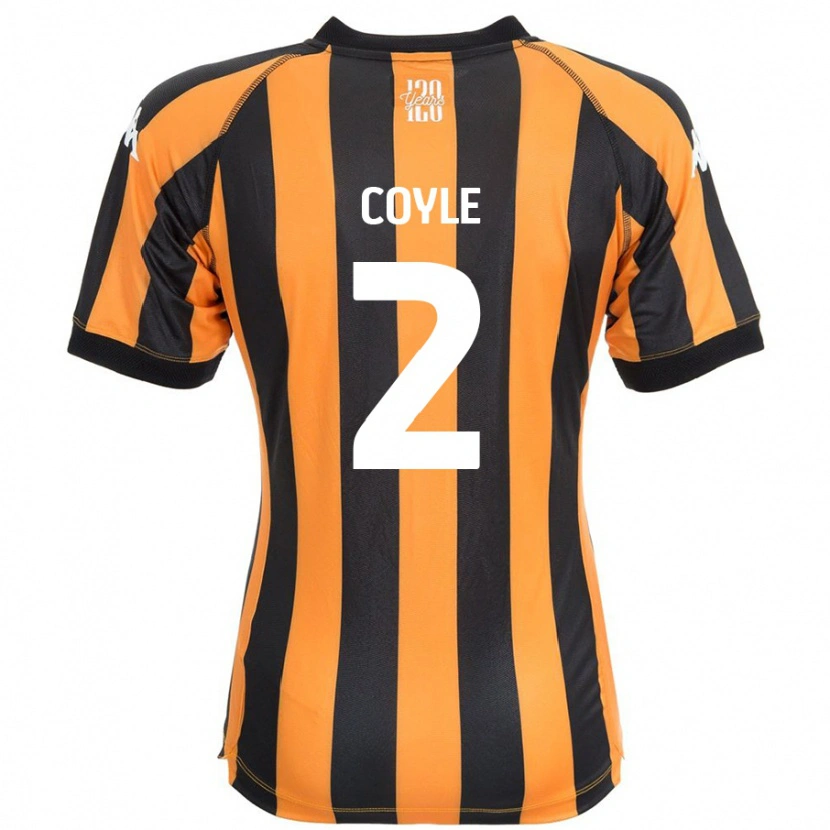 Danxen Kinder Lewie Coyle #2 Schwarz Bernstein Heimtrikot Trikot 2024/25 T-Shirt