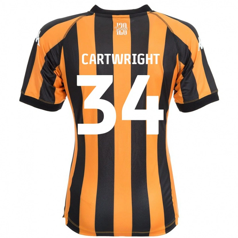 Danxen Kinder Harvey Cartwright #34 Schwarz Bernstein Heimtrikot Trikot 2024/25 T-Shirt