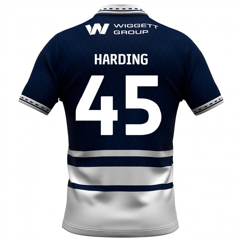 Danxen Kinder Wes Harding #45 Marineblau Weiß Heimtrikot Trikot 2024/25 T-Shirt