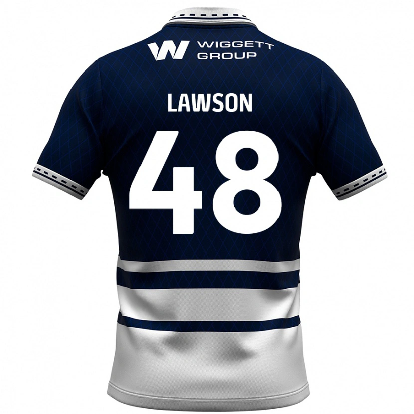 Danxen Kinder Sha'mar Lawson #48 Marineblau Weiß Heimtrikot Trikot 2024/25 T-Shirt