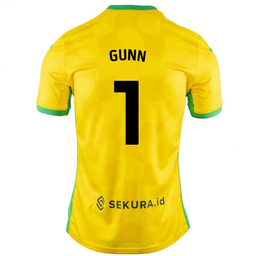 Danxen Kinder Angus Gunn #1 Gelb Grün Heimtrikot Trikot 2024/25 T-Shirt