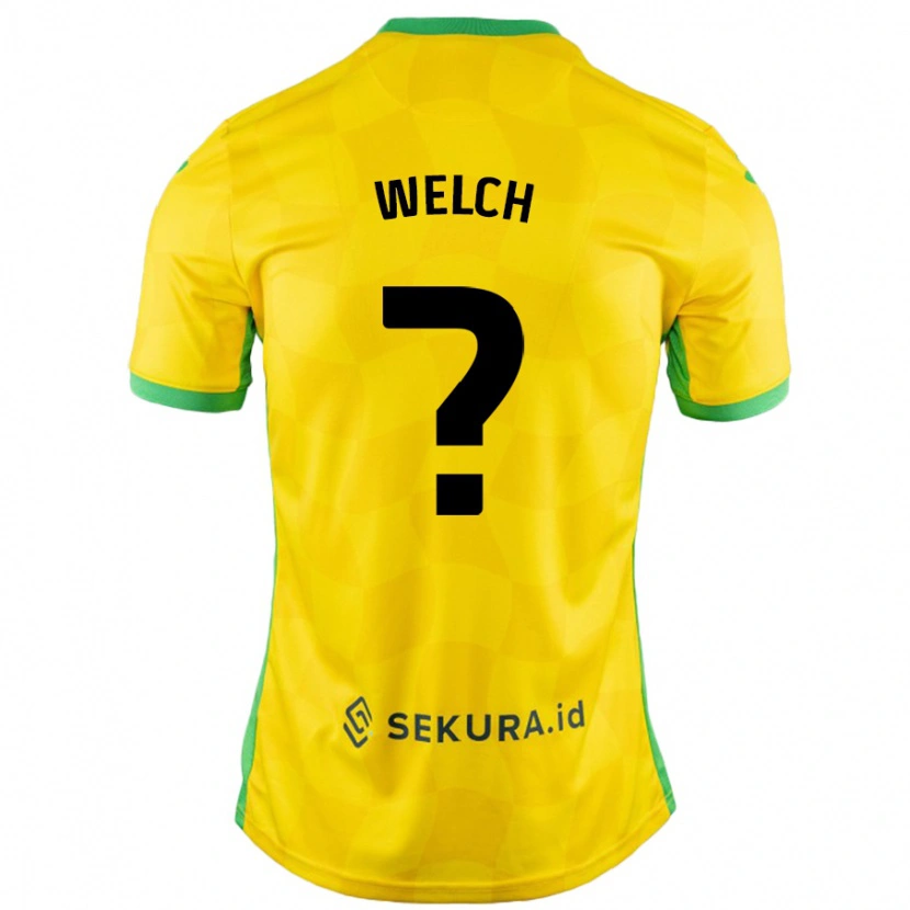 Danxen Kinder Finley Welch #0 Gelb Grün Heimtrikot Trikot 2024/25 T-Shirt