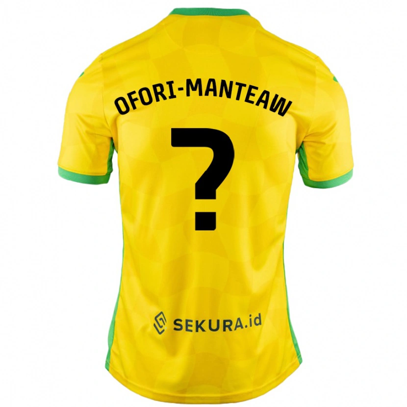 Danxen Kinder Lloyd Ofori-Manteaw #0 Gelb Grün Heimtrikot Trikot 2024/25 T-Shirt