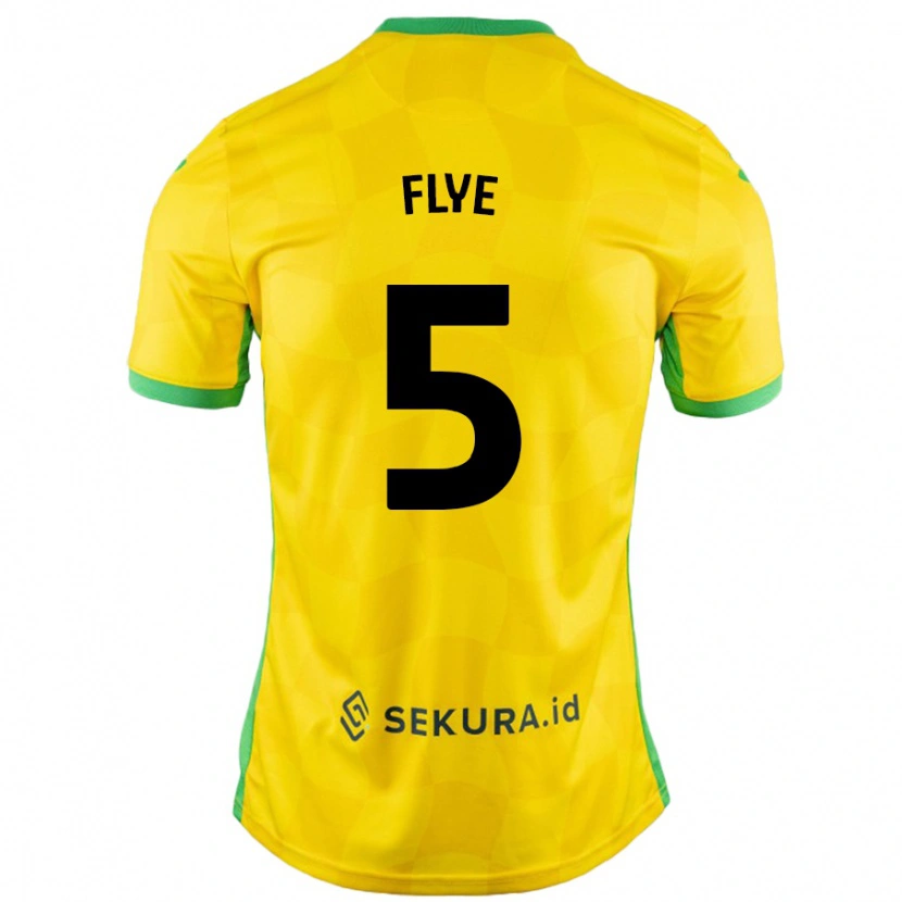 Danxen Kinder Ceri Flye #5 Gelb Grün Heimtrikot Trikot 2024/25 T-Shirt