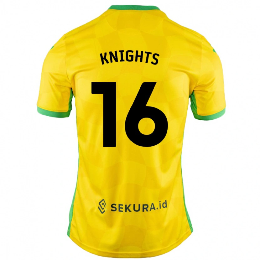 Danxen Kinder Katie Knights #16 Gelb Grün Heimtrikot Trikot 2024/25 T-Shirt
