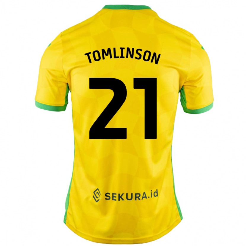 Danxen Kinder Lauren Tomlinson #21 Gelb Grün Heimtrikot Trikot 2024/25 T-Shirt