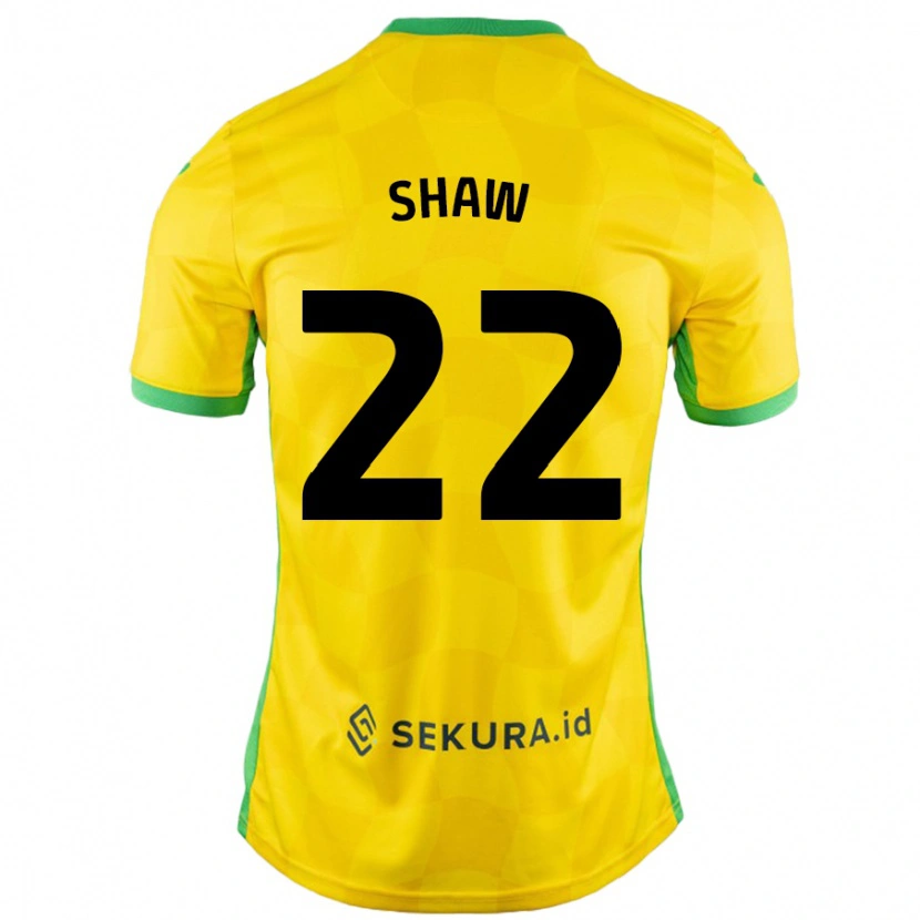 Danxen Kinder Shannon Shaw #22 Gelb Grün Heimtrikot Trikot 2024/25 T-Shirt