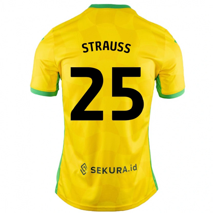 Danxen Kinder Hope Strauss #25 Gelb Grün Heimtrikot Trikot 2024/25 T-Shirt