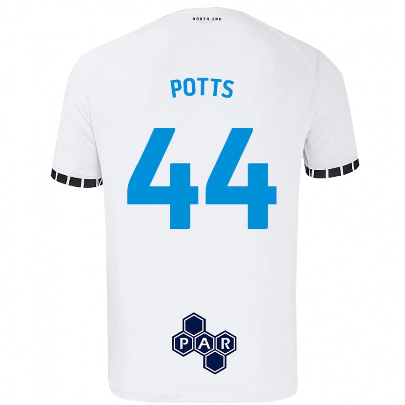 Danxen Kinder Brad Potts #44 Weiß Heimtrikot Trikot 2024/25 T-Shirt