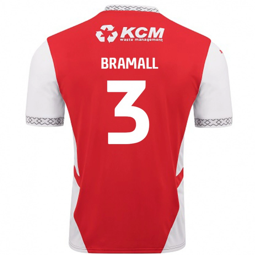 Danxen Kinder Cohen Bramall #3 Rot Weiß Heimtrikot Trikot 2024/25 T-Shirt