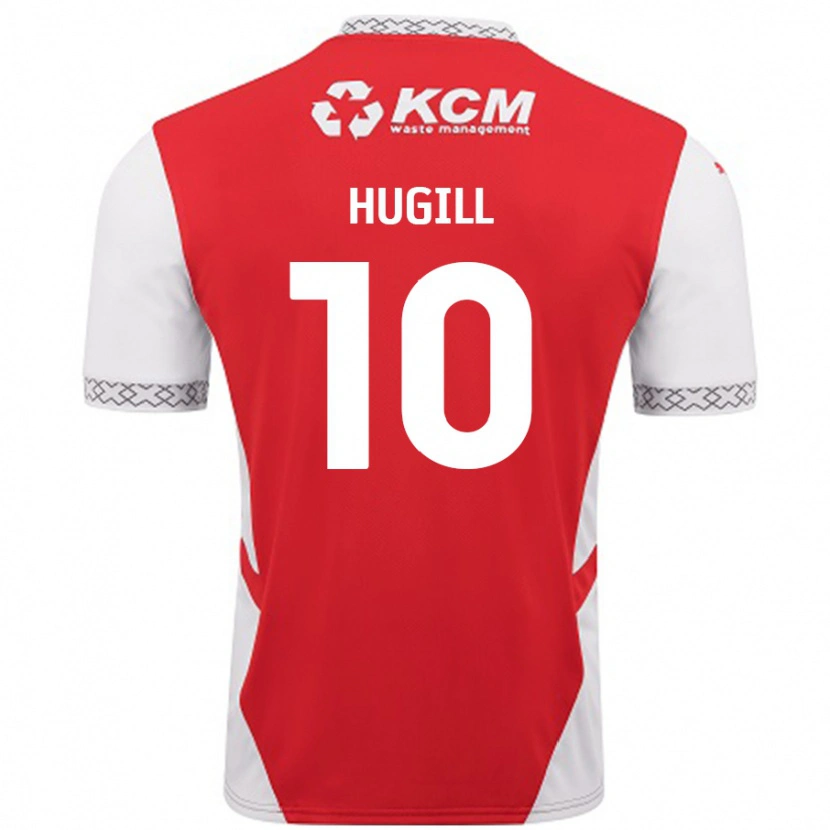 Danxen Kinder Jordan Hugill #10 Rot Weiß Heimtrikot Trikot 2024/25 T-Shirt