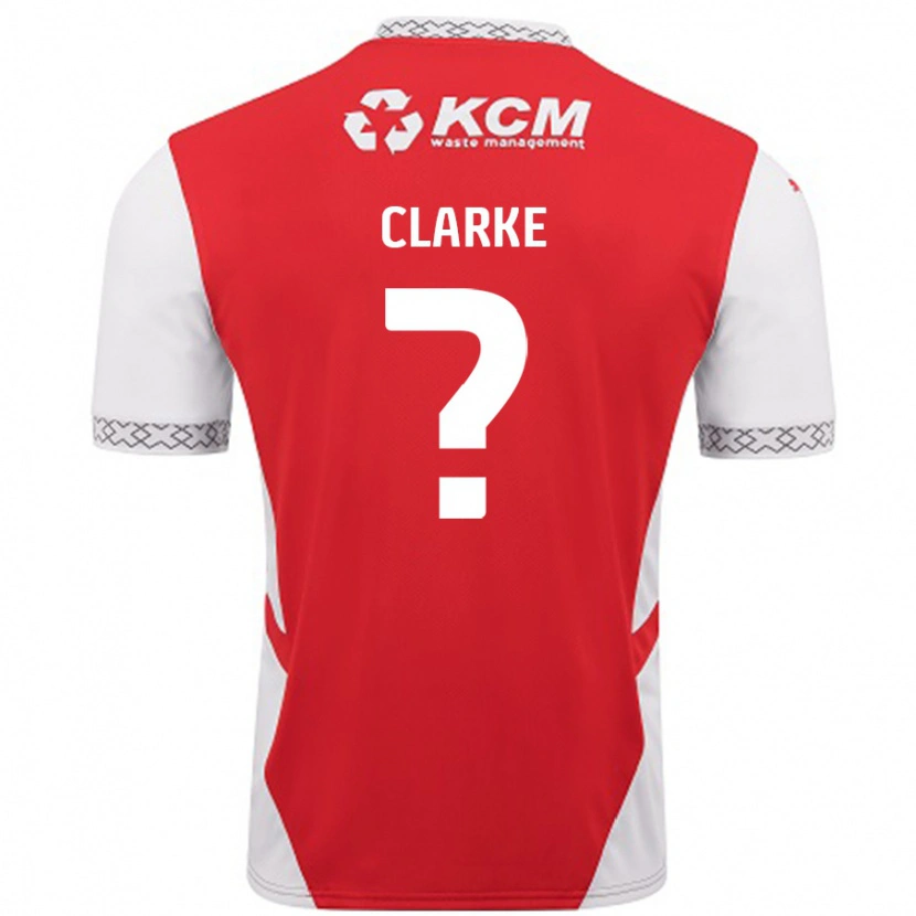 Danxen Kinder James Clarke #0 Rot Weiß Heimtrikot Trikot 2024/25 T-Shirt